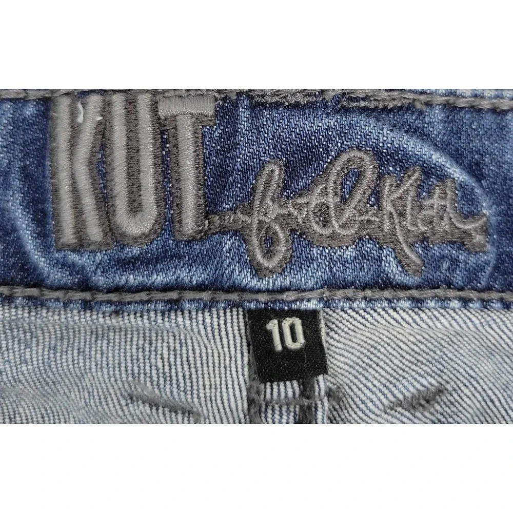 Kut Form The Kloth Midrise Straight Leg‎ Dark Blue Denim Womens Jeans Sz 32 B219